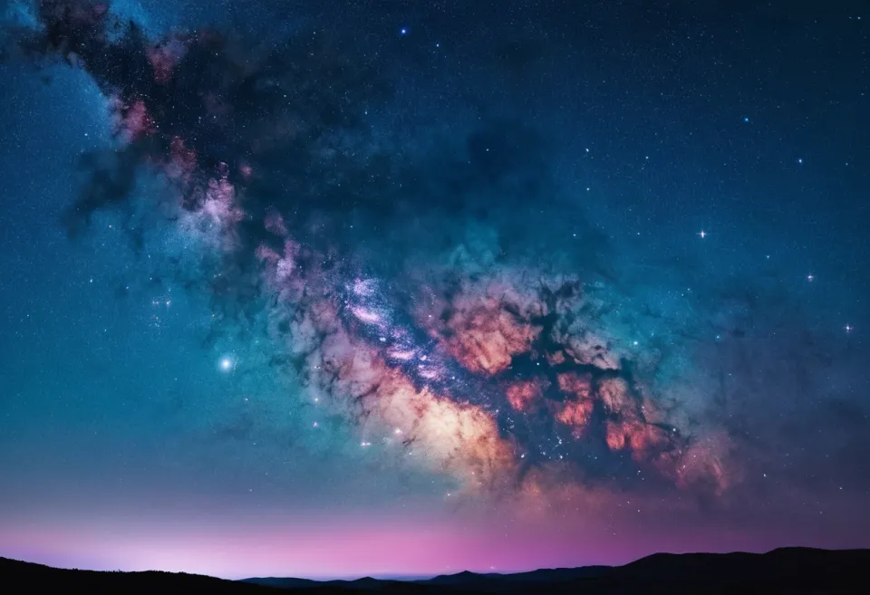 Une nébuleuse colorée du ciel profond